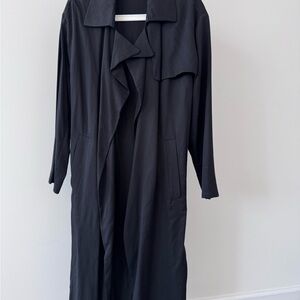All Saints Black Trench Coat Modern Minimalist Design